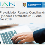 Listo Prevalidador Reporte Conciliación Fiscal y Anexo Formulario 210 – Año gravable 2019.
