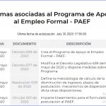 PROGRAMA DE APOYO AL EMPLEO FORMAL – PAEF-