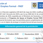 Formulario Estandarizado para Postulación la Programa de Apoyo al Empleo Formal- PAEF-.