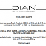 Proyecto de Resolución / Por la cual se adiciona el Anexo 1 de la Resolución 000046 del 26 de julio de 2019 de conformidad con lo previsto en el Decreto 1371 de 2020, y se dicta otra disposición.