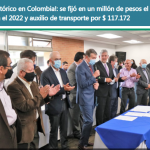 ¡Acuerdo histórico en Colombia!: se fijó en un millón de pesos el salario mínimo para el 2022 y auxilio de transporte por $ 117.172.