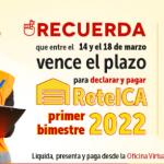 La próxima semana vence el plazo para declarar y pagar ReteICA del primer bimestre de 2022.